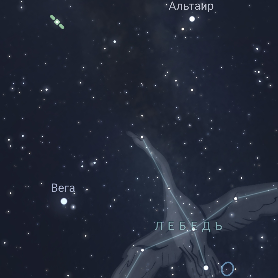 Летне-осенний треугольник Вега, Альтаир, Денеб